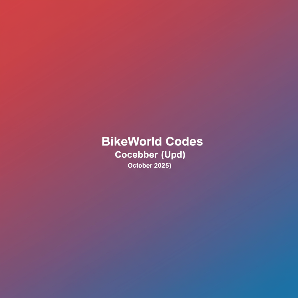 โค้ด BikeWorld ล่าสุด (ต.ค. 68) รับ Cash, EXP, Levels ฟรี
