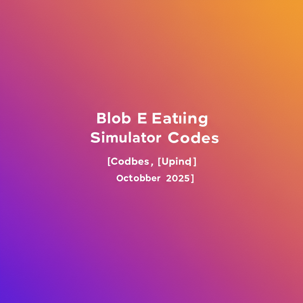 โค้ด Blob Eating Simulator ล่าสุด ต.ค. 2024: รับ Size ฟรี!