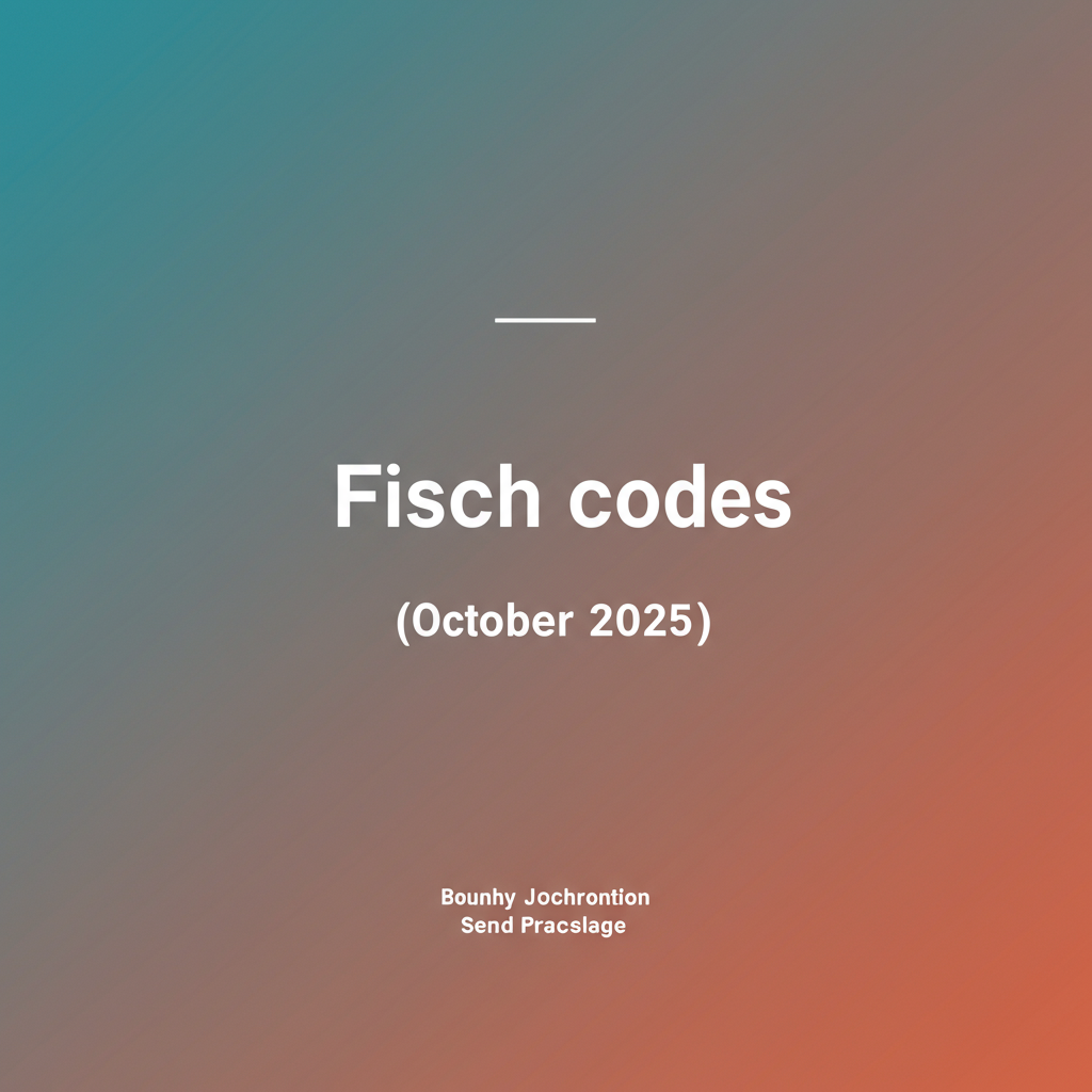 โค้ด Fisch (Roblox) ล่าสุด อัปเดต ตุลาคม 2568 รับ Cash และรางวัลฟรี