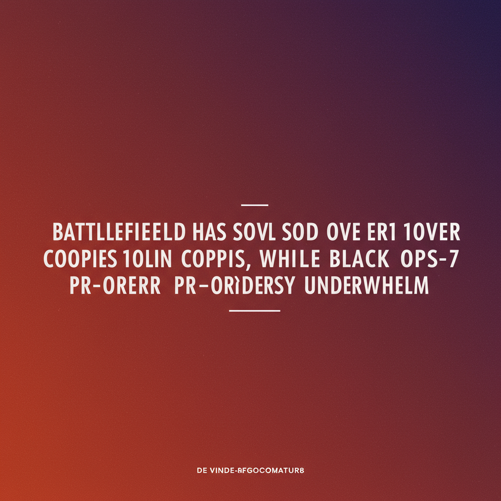 Battlefield 6 ทะลุ 10 ล้านชุด สวนทาง BO7 ยอดพรีออร์เดอร์ Steam แผ่ว