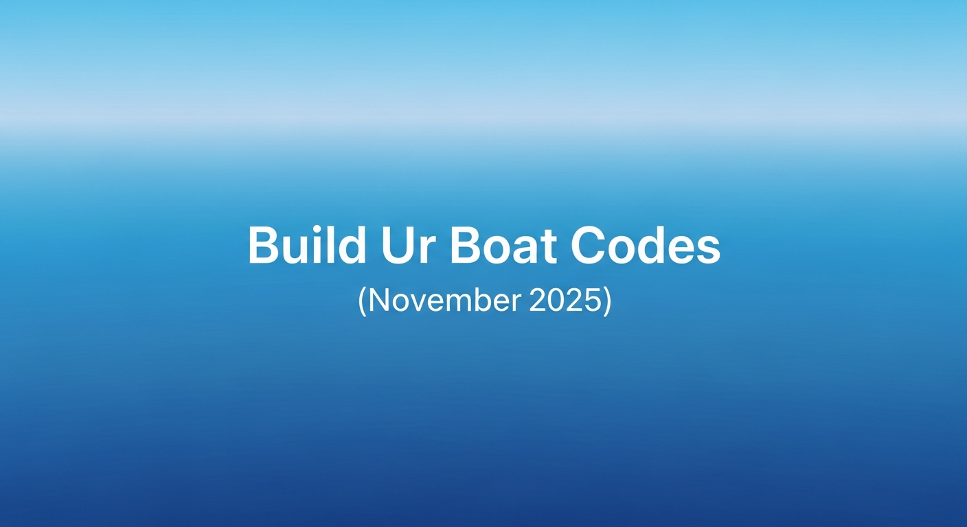 โค้ด Build ur Boat ล่าสุด พ.ย. 2025: แจกรางวัลฟรี