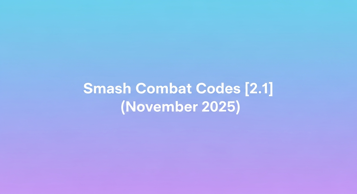 โค้ด Smash Combat ล่าสุด พ.ย. 2025 รับ Coins และ Spins ฟรี