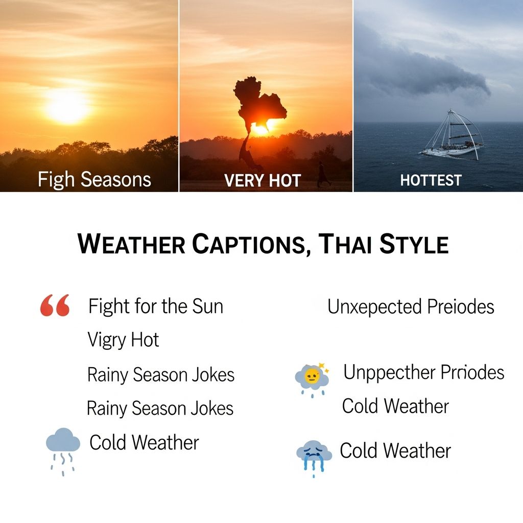 แคปชั่นสู้แดดร้อนตับแตก มุกตลกหน้าฝนฉบับคนไทย