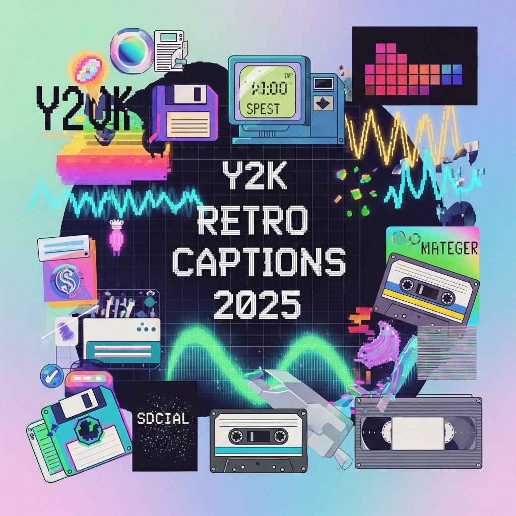 แคปชั่น Y2K/เรโทร ปัง 2025: 100 ข้อความสายวินเทจ